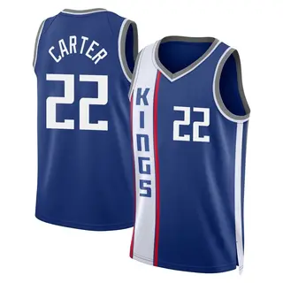 Men's Devin Carter Sacramento Kings Blue 2023/24 City Edition Jersey - Swingman