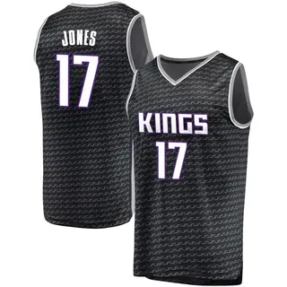 Men's Isaac Jones Sacramento Kings Black Jersey - Statement Edition - Fast Break