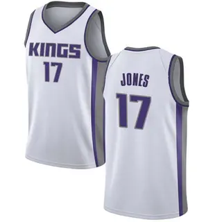 Men's Isaac Jones Sacramento Kings White Jersey - Association Edition - Swingman