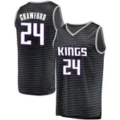 Men's Isaiah Crawford Sacramento Kings Black Jersey - Statement Edition - Fast Break