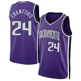 Men's Isaiah Crawford Sacramento Kings Purple 2024/25 Classic Edition Jersey - Swingman