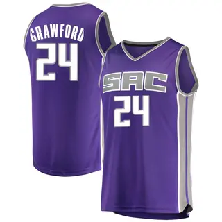 Men's Isaiah Crawford Sacramento Kings Purple Jersey - Icon Edition - Fast Break