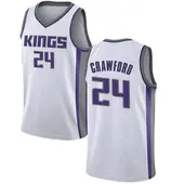 Men's Isaiah Crawford Sacramento Kings White Jersey - Association Edition - Swingman