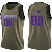 Women's Boogie Ellis Sacramento Kings Green Salute to Service Jersey - Swingman