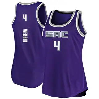 Women's Chris Webber Sacramento Kings Purple Tank Jersey - Icon Edition - Fast Break