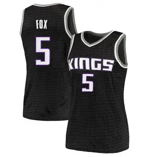 Women's De'Aaron Fox Sacramento Kings Black Jersey - Statement Edition - Swingman