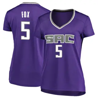 Women's De'Aaron Fox Sacramento Kings Purple Jersey - Icon Edition - Fast Break