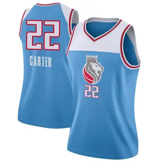 Women's Devin Carter Sacramento Kings Blue Jersey - City Edition - Swingman