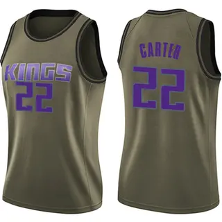 Women's Devin Carter Sacramento Kings Green Salute to Service Jersey - Swingman