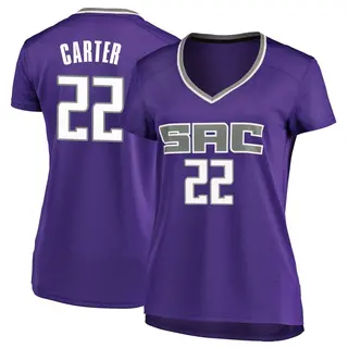 Women's Devin Carter Sacramento Kings Purple Jersey - Icon Edition - Fast Break