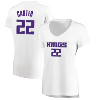 Women's Devin Carter Sacramento Kings White Jersey - Association Edition - Fast Break