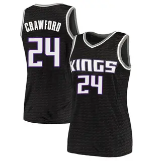 Women's Isaiah Crawford Sacramento Kings Black Jersey - Statement Edition - Swingman