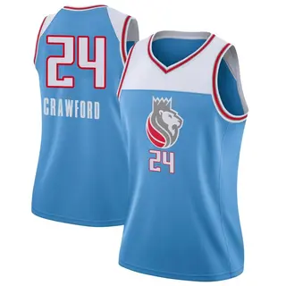 Women's Isaiah Crawford Sacramento Kings Blue Jersey - City Edition - Swingman