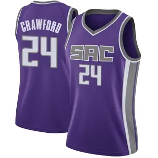 Women's Isaiah Crawford Sacramento Kings Purple Jersey - Icon Edition - Swingman