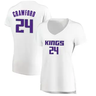 Women's Isaiah Crawford Sacramento Kings White Jersey - Association Edition - Fast Break