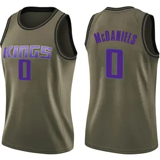 Women's Jalen McDaniels Sacramento Kings Green Salute to Service Jersey - Swingman