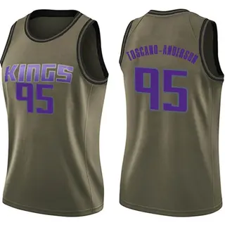 Women's Juan Toscano-Anderson Sacramento Kings Green Salute to Service Jersey - Swingman