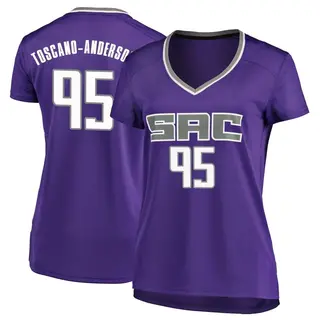 Women's Juan Toscano-Anderson Sacramento Kings Purple Jersey - Icon Edition - Fast Break