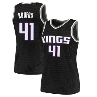 Women's Kosta Koufos Sacramento Kings Black Jersey - Statement Edition - Swingman