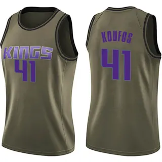 Women's Kosta Koufos Sacramento Kings Green Salute to Service Jersey - Swingman