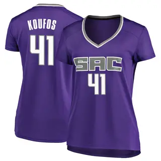 Women's Kosta Koufos Sacramento Kings Purple Jersey - Icon Edition - Fast Break