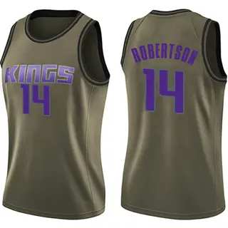 Women's Oscar Robertson Sacramento Kings Green Salute to Service Jersey - Swingman