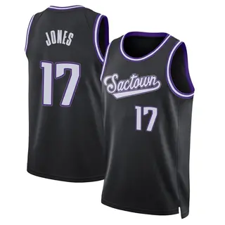 Youth Isaac Jones Sacramento Kings Black 2021/22 Icon Edition Jersey - Swingman