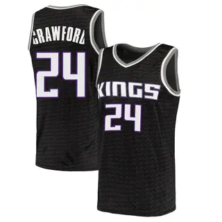 Youth Isaiah Crawford Sacramento Kings Black Jersey - Statement Edition - Swingman