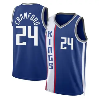 Youth Isaiah Crawford Sacramento Kings Blue 2023/24 City Edition Jersey - Swingman