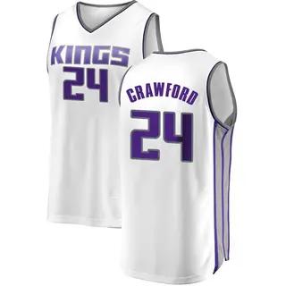 Youth Isaiah Crawford Sacramento Kings White Jersey - Association Edition - Fast Break