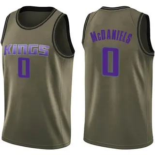 Youth Jalen McDaniels Sacramento Kings Green Salute to Service Jersey - Swingman