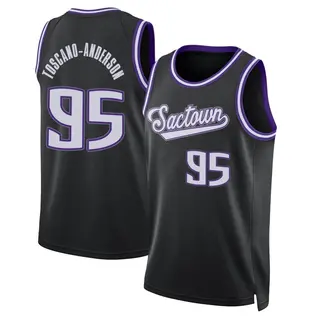 Youth Juan Toscano-Anderson Sacramento Kings Black 2021/22 Icon Edition Jersey - Swingman