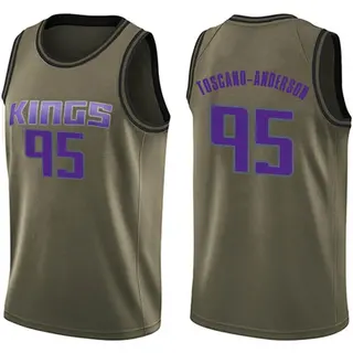 Youth Juan Toscano-Anderson Sacramento Kings Green Salute to Service Jersey - Swingman