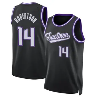 Youth Oscar Robertson Sacramento Kings Black 2021/22 Icon Edition Jersey - Swingman